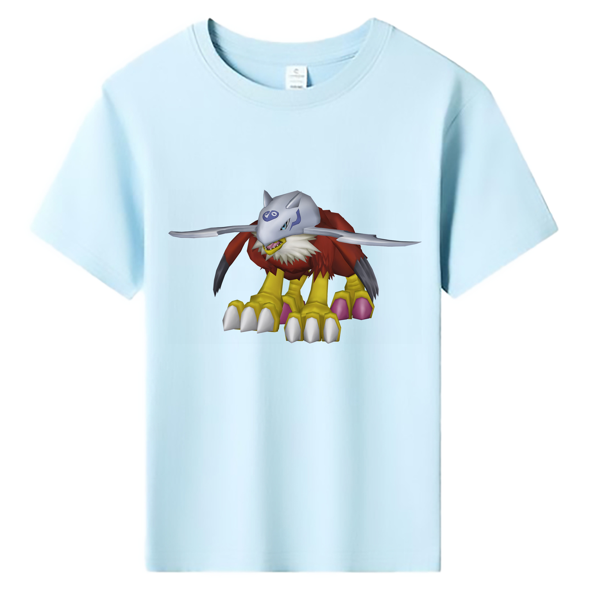 （画像用） Digimon デジタルモンスター/デジモン 綿100％キッズTシャツ（フロントプリント）